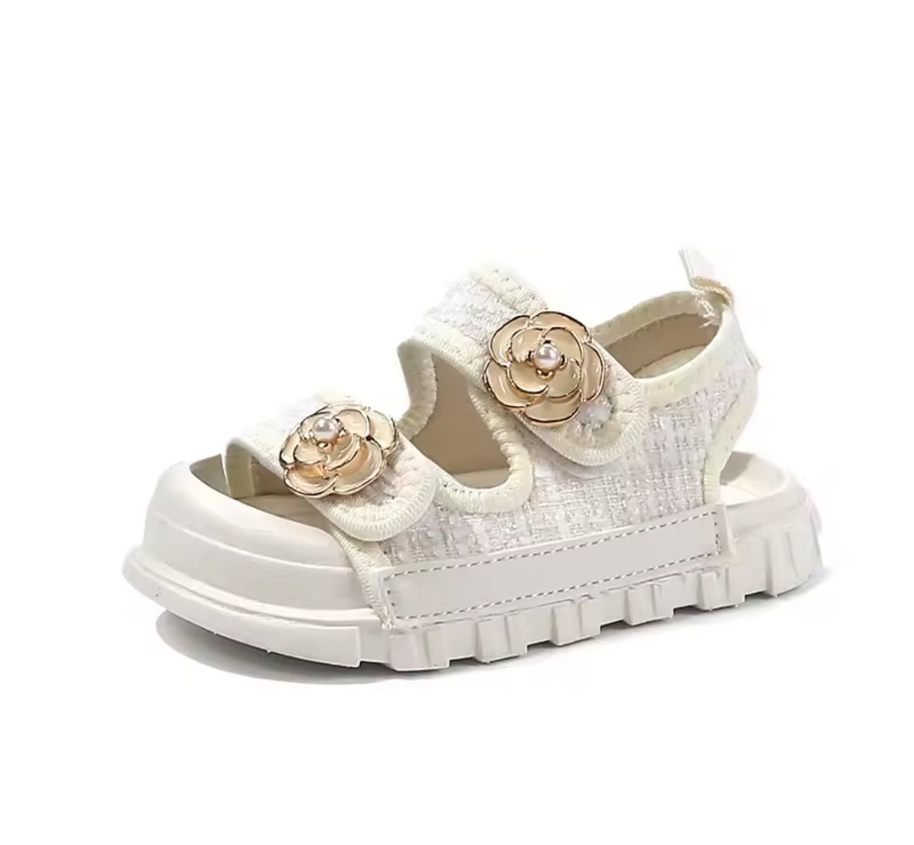 Flower Bomb Sandals White