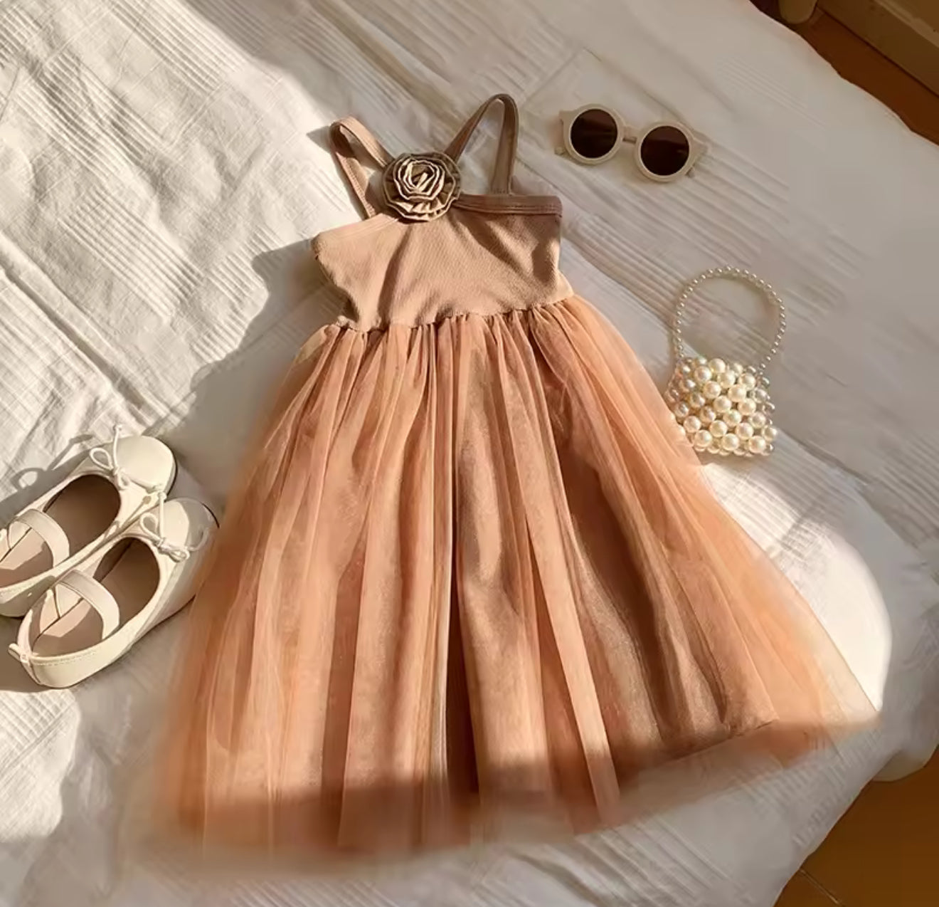 Flower Bomb Tutu Dress Brown