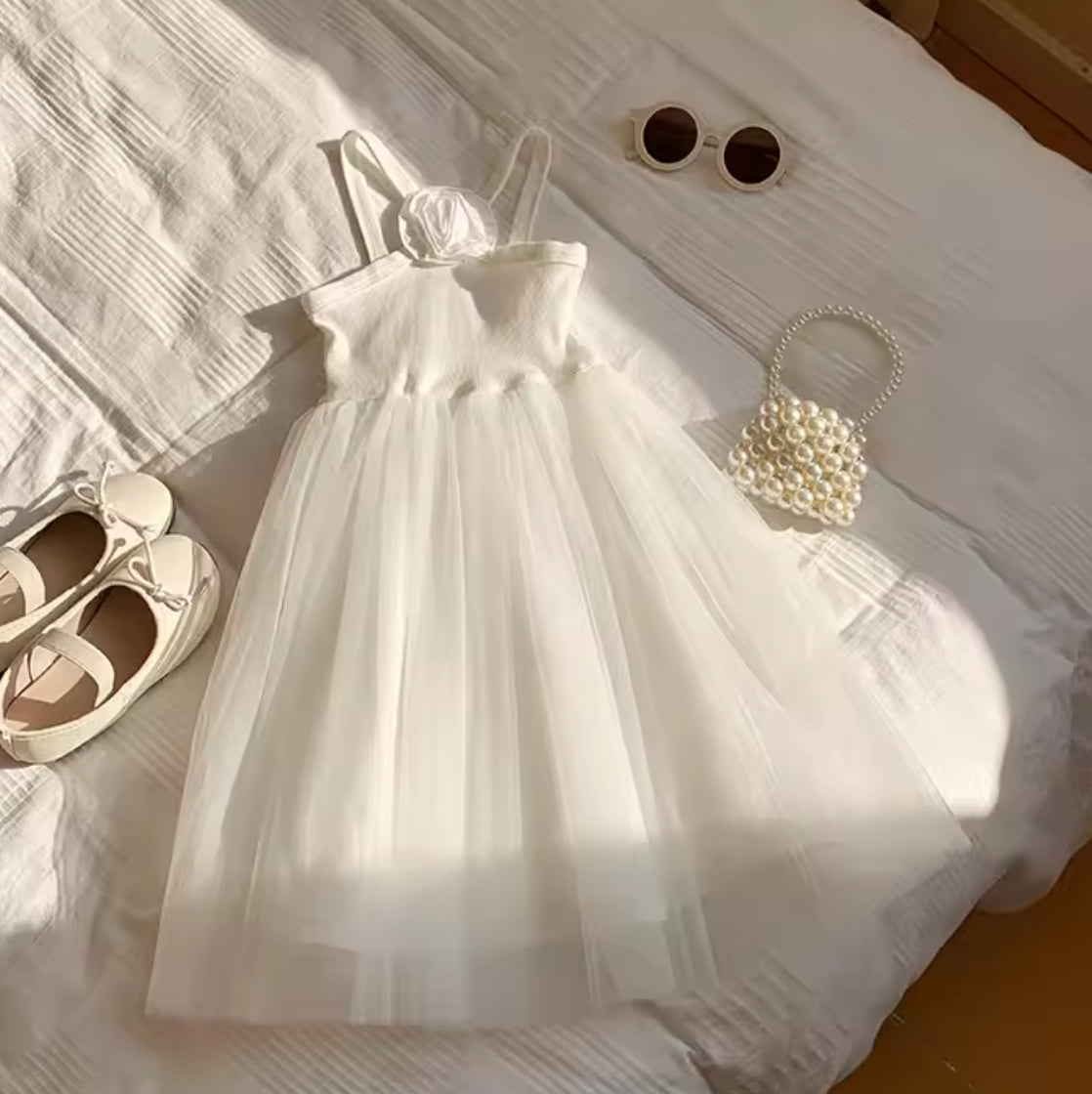 Flower Bomb Tutu Dress White