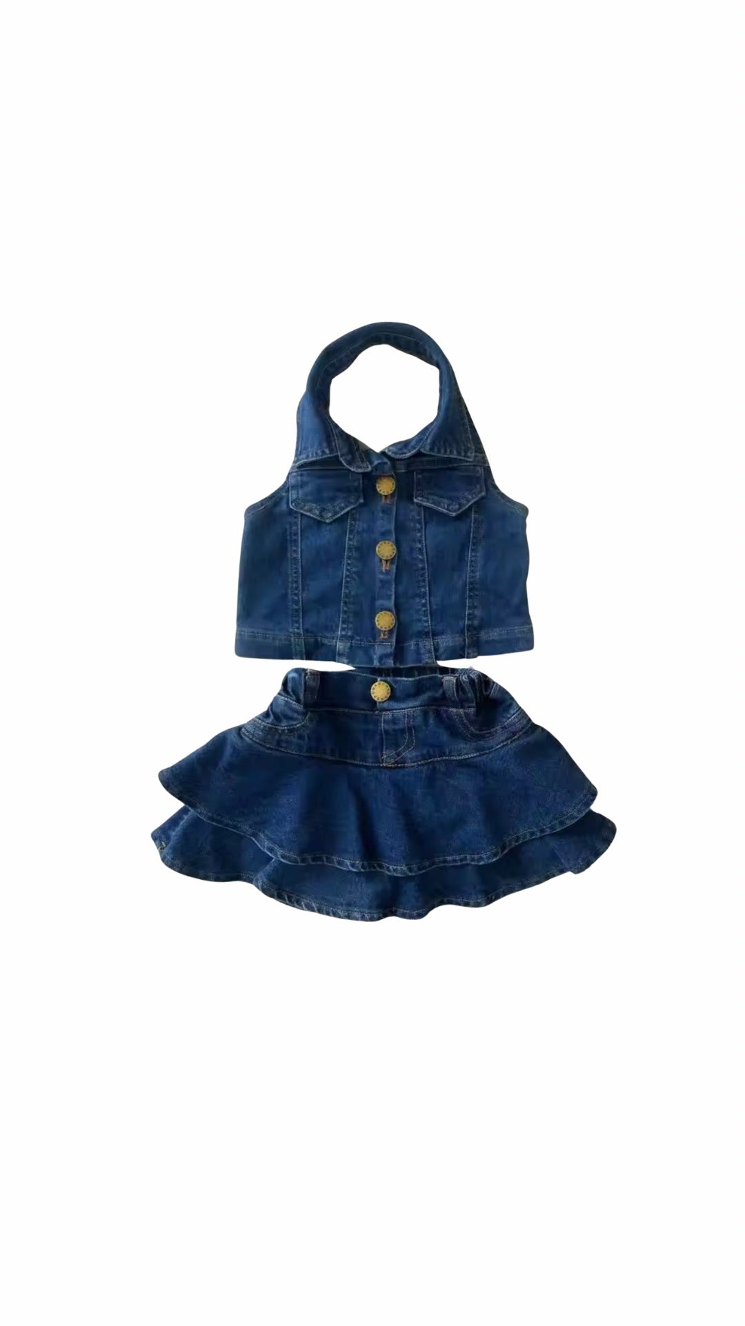 Denim Ruffle Set