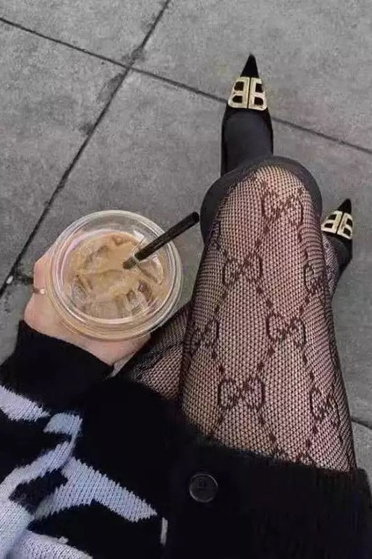 Women’s GG stockings BLACK